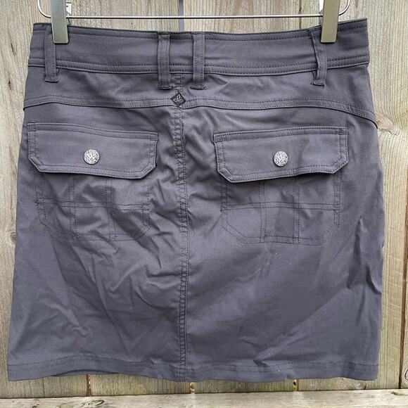 Prana Women Halle Skort Outdoor Adventure Pockets Button Closure Gray Size 4 - Picture 3 of 6